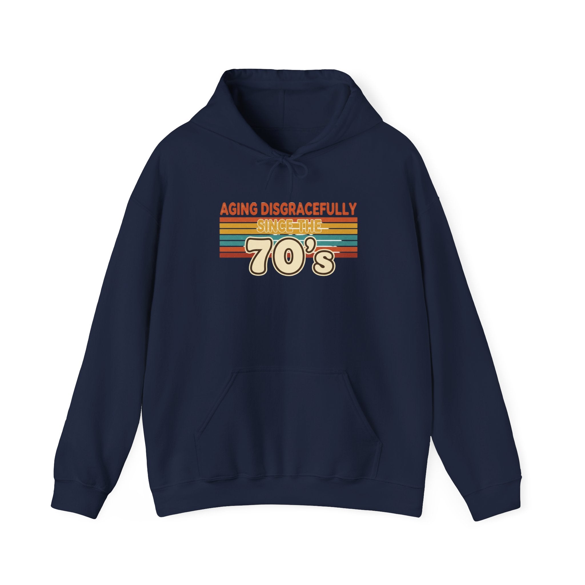 Aging Disgracefully 70s Hoodie | Midlife Humour |  Midlife Motivation | Gift for Women 40 50 60