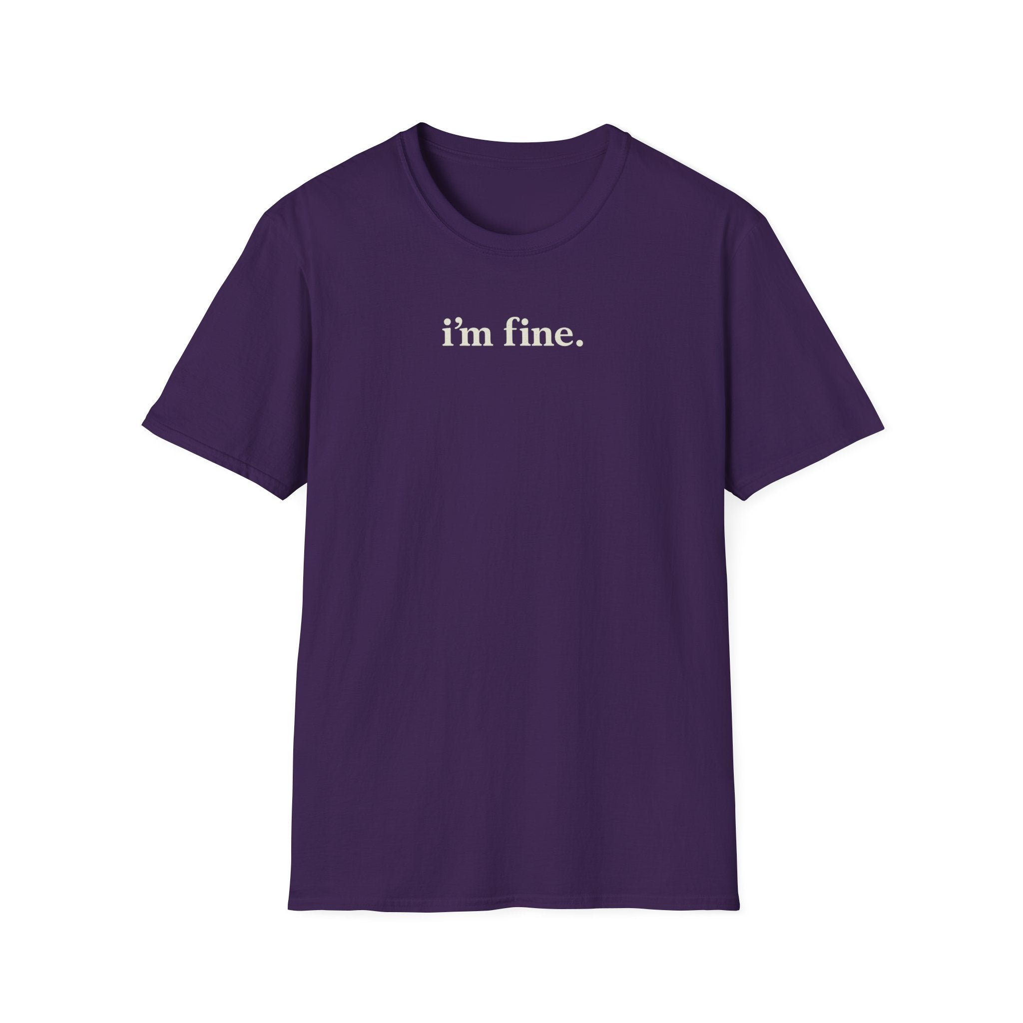 "i'm fine." Women's Tee —| Minimalist Funny Sarcastic Graphic T Shirt | Funny Midlife Womens Tee | Gift for women 40 50 60