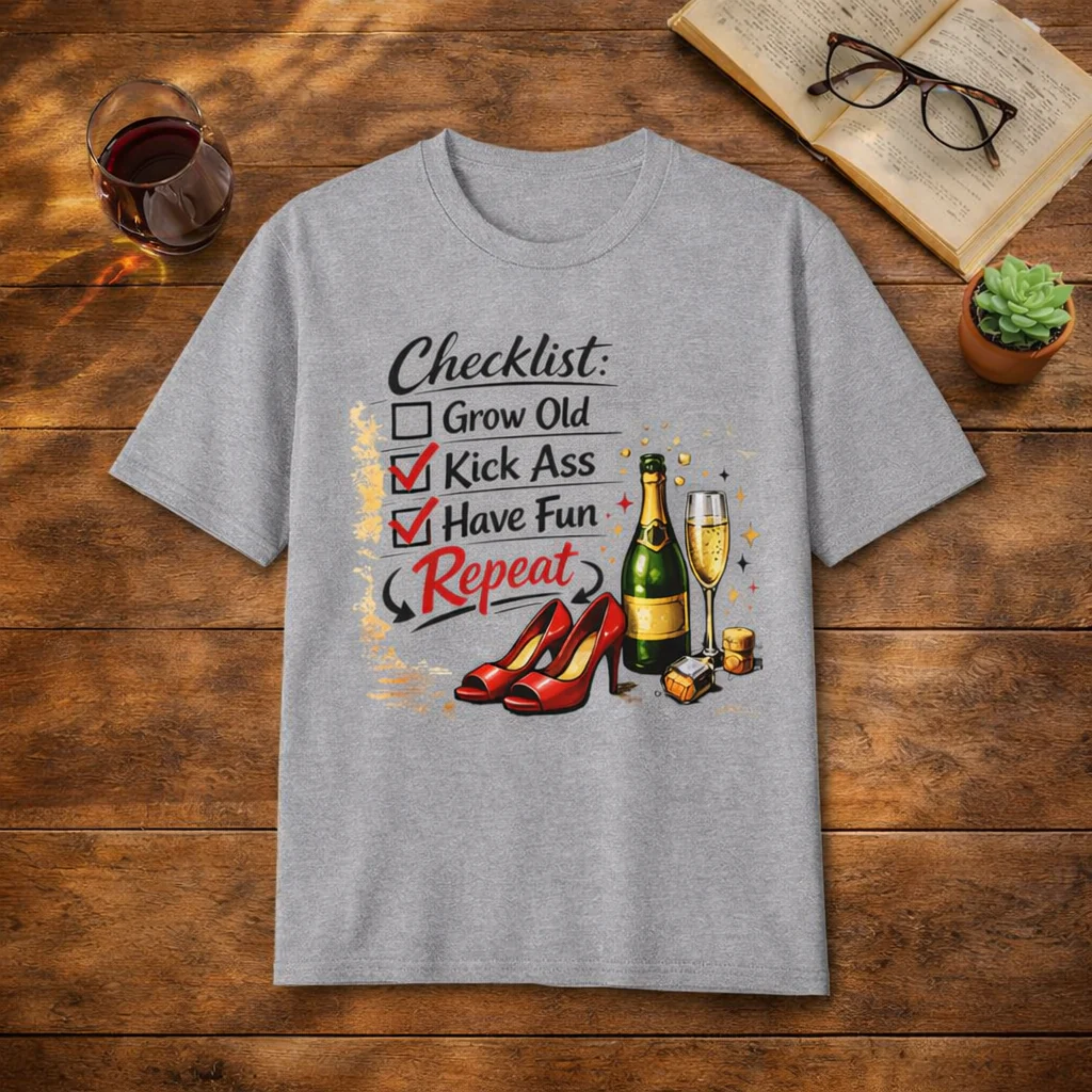 Checklist Midlife Mischief T-Shirt