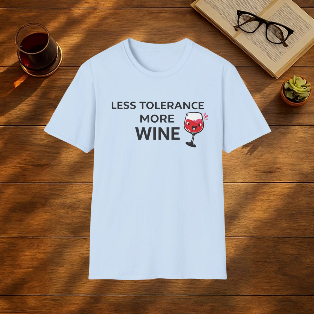 Less Tolerance More Wine T-Shirt