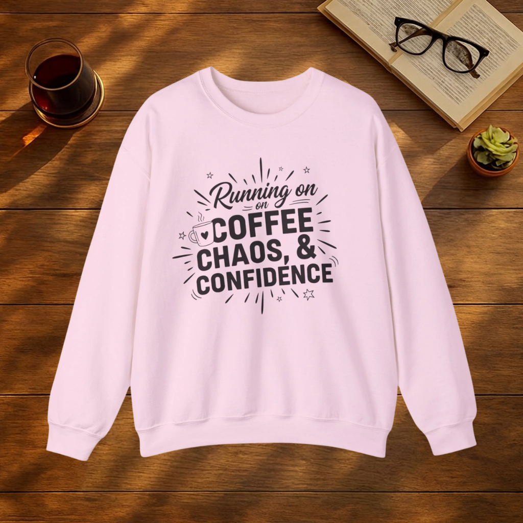 Running on Coffee, Chaos & Confidence Sweatshirt
