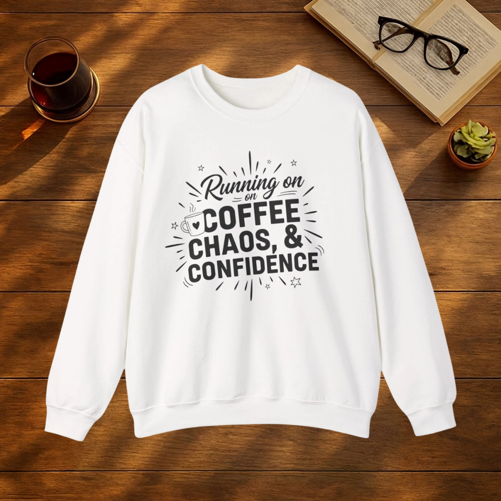 Running on Coffee, Chaos & Confidence Sweatshirt