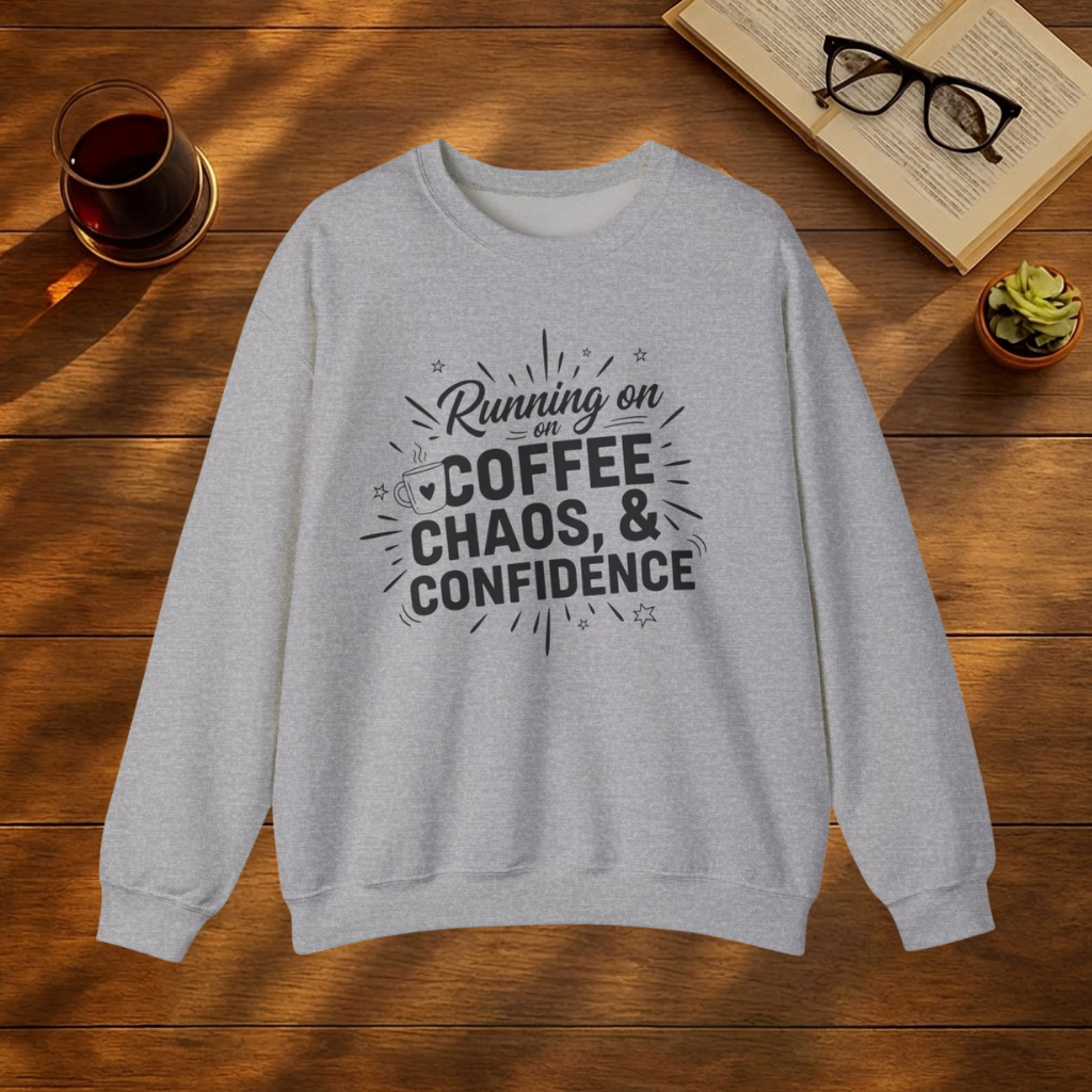 Running on Coffee, Chaos & Confidence Sweatshirt