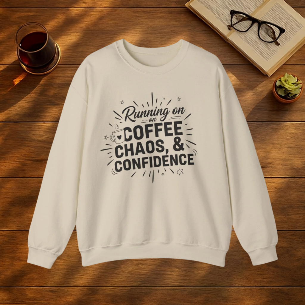 Running on Coffee, Chaos & Confidence Sweatshirt