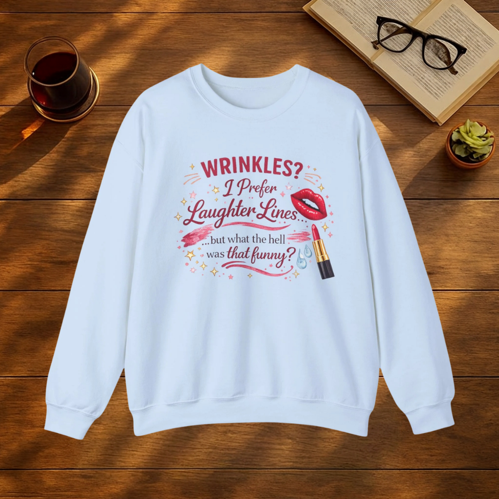 Wrinkles? I Prefer Laughter Lines Sweatshirt