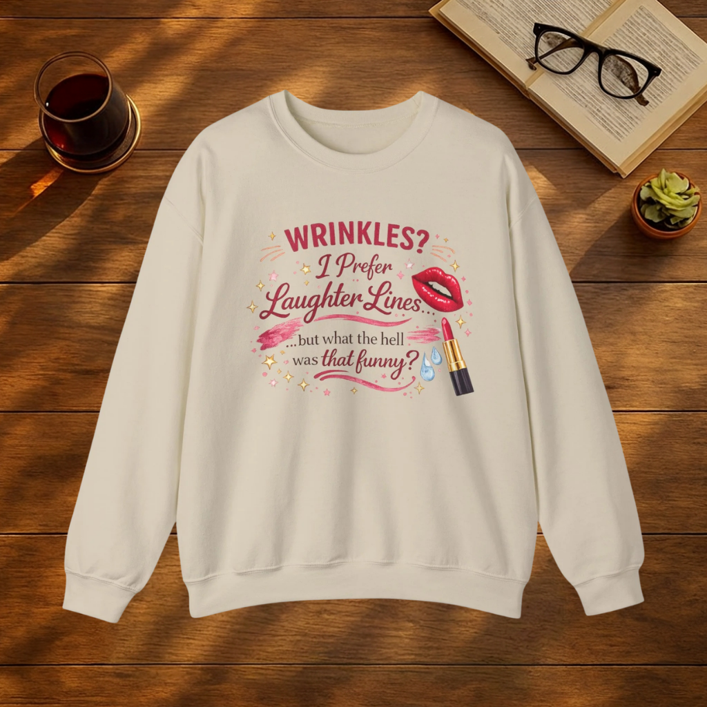 Wrinkles? I Prefer Laughter Lines Sweatshirt