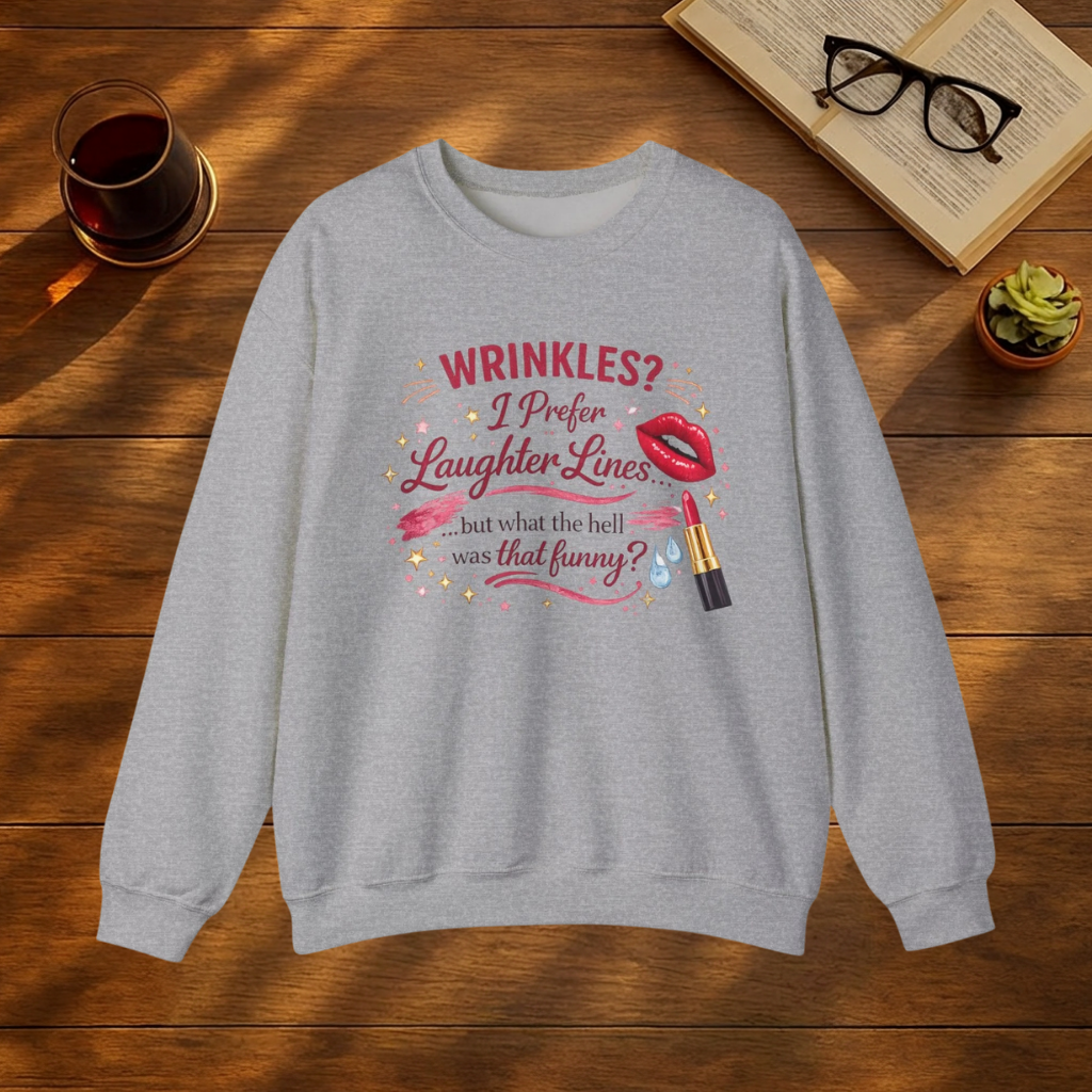Wrinkles? I Prefer Laughter Lines Sweatshirt