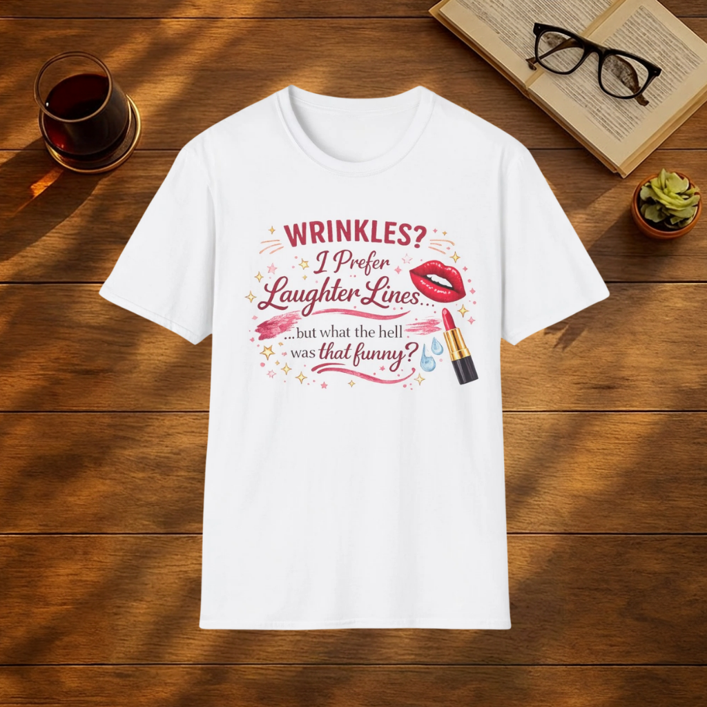 Wrinkles? I Prefer Laughter Lines T-shirt