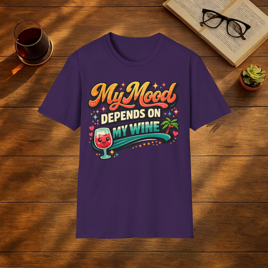 My Mood Depends on My Wine T-Shirt