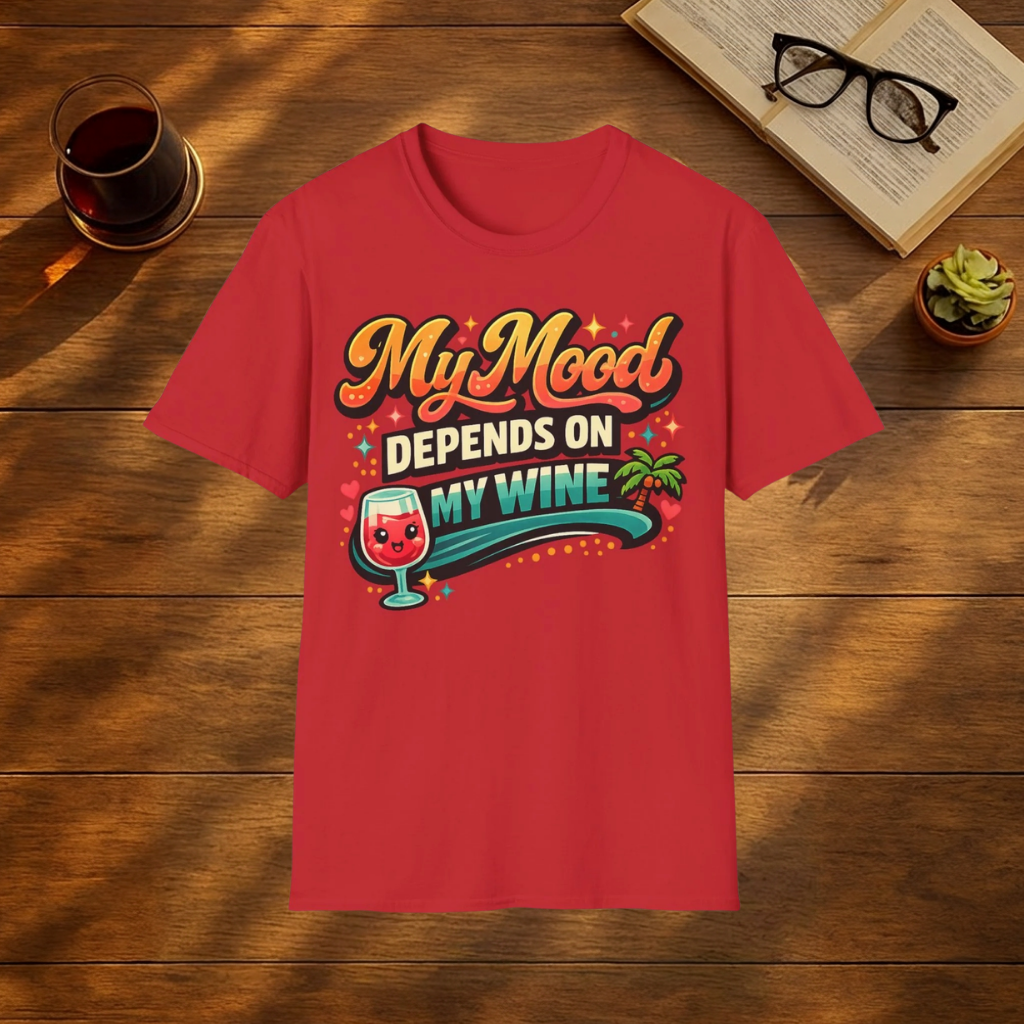 My Mood Depends on My Wine T-Shirt