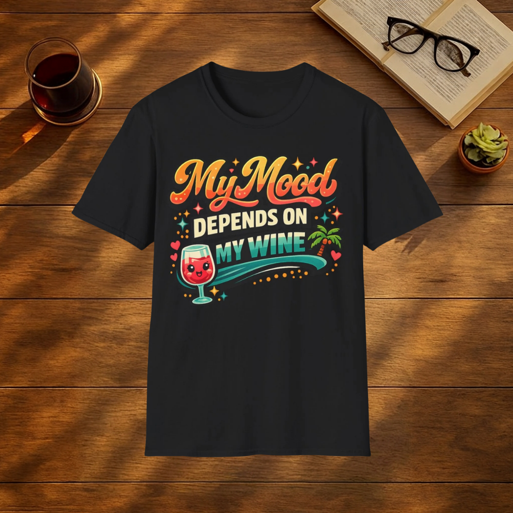 My Mood Depends on My Wine T-Shirt