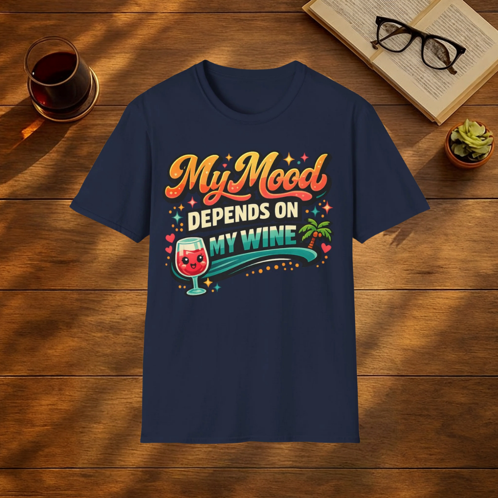 My Mood Depends on My Wine T-Shirt