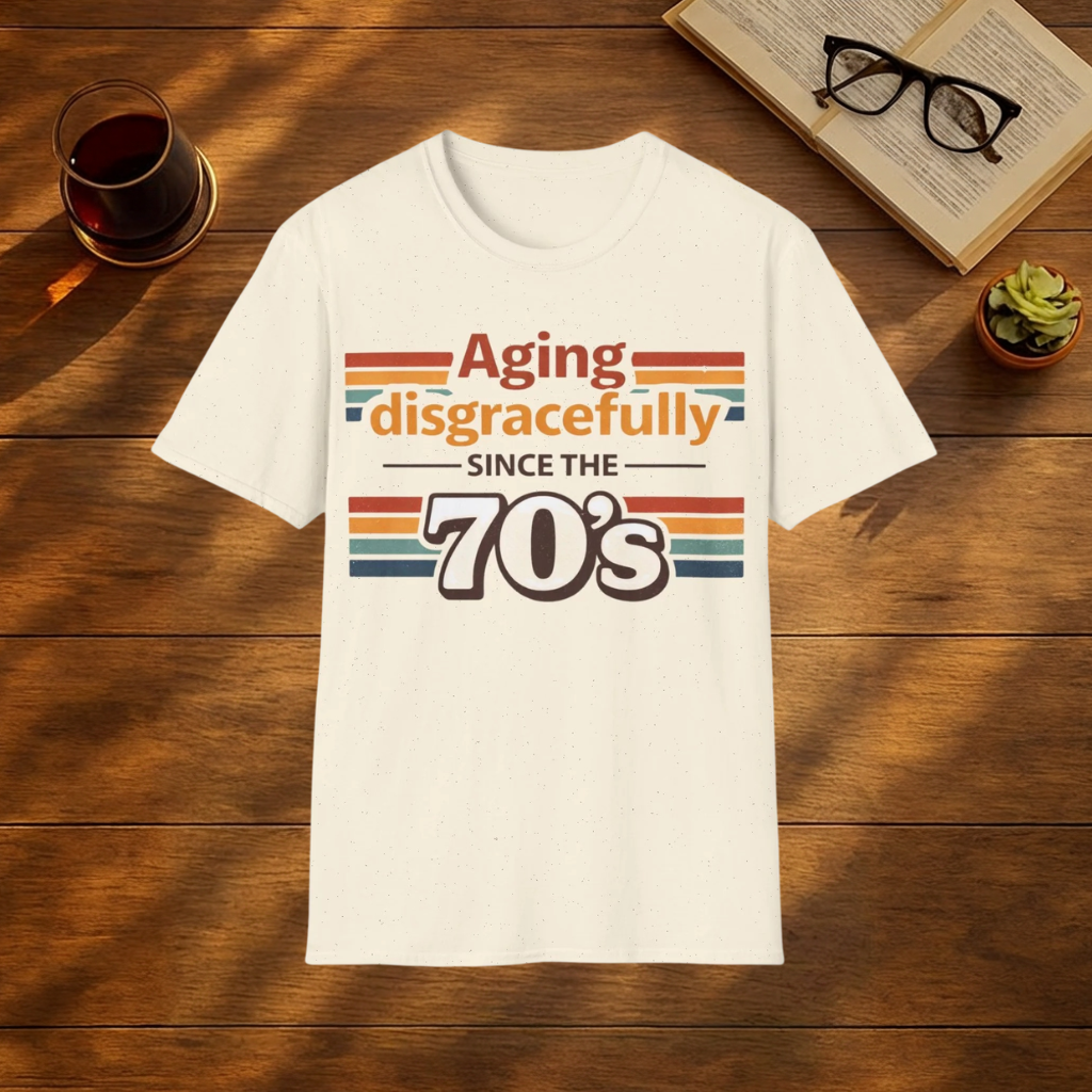 Aging Disgracefully T-Shirt — Neutral Minimalist Tee