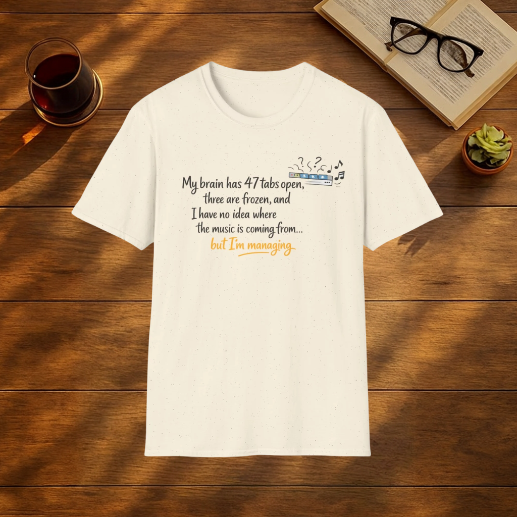 My brain has 47 tabs open… but I’m managing T-Shirt