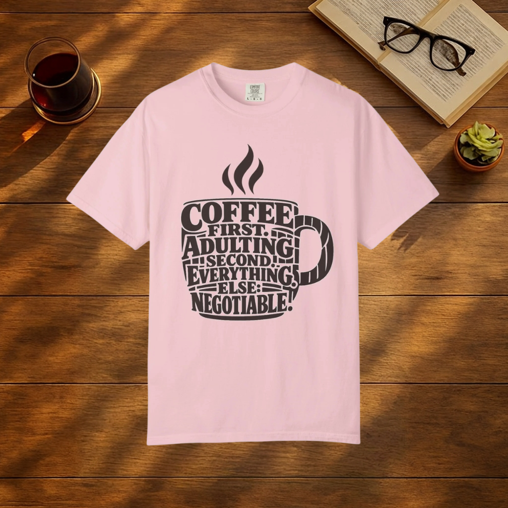 Coffee First Adulting Second T-Shirt