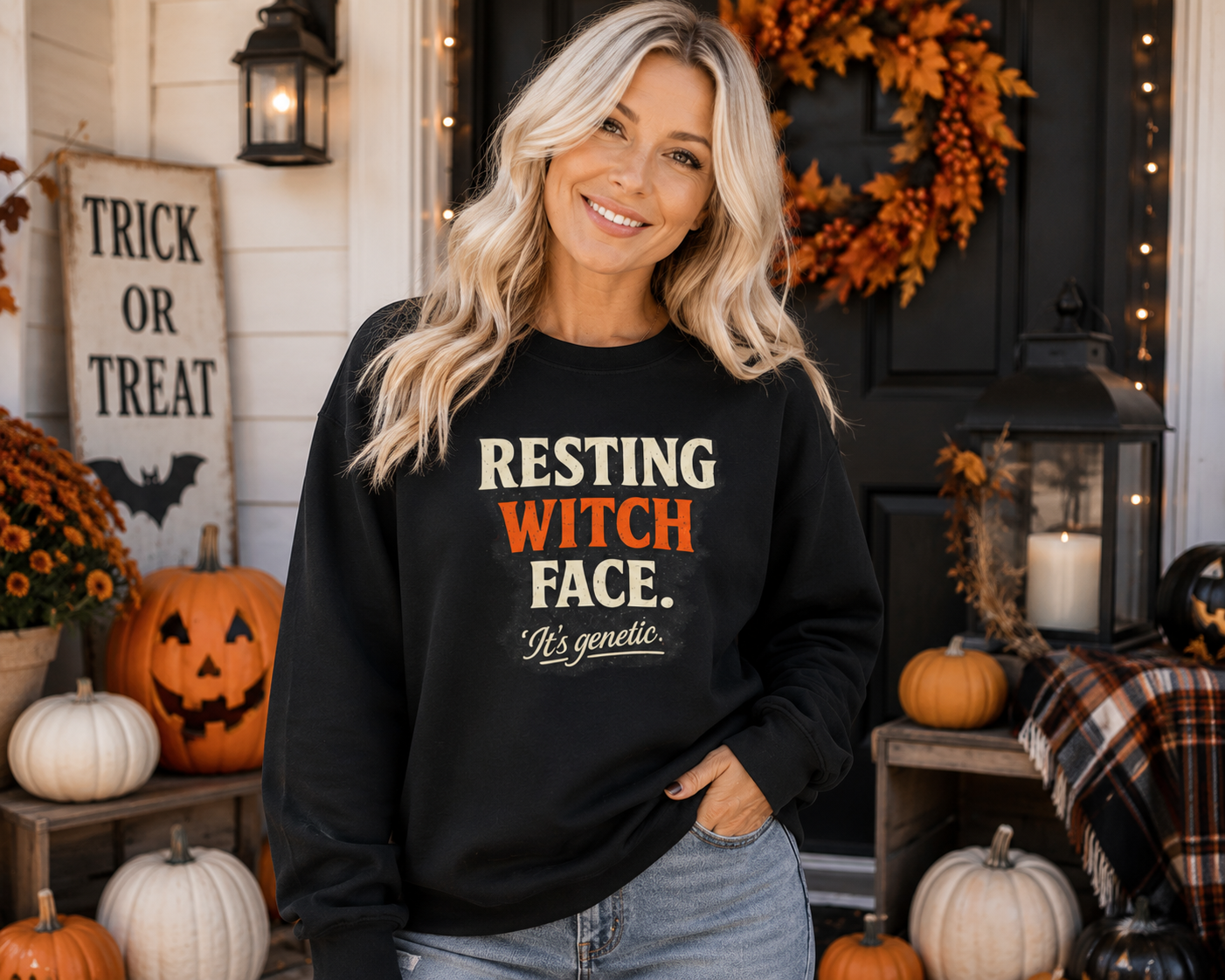 Resting Witch Face Long Sleeve T-Shirt