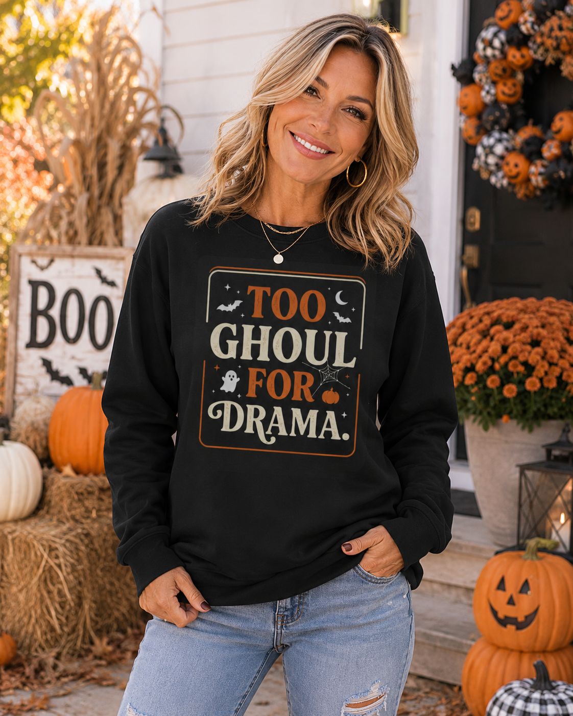 Too Ghoul for Drama Long Sleeve Tee-Shirt