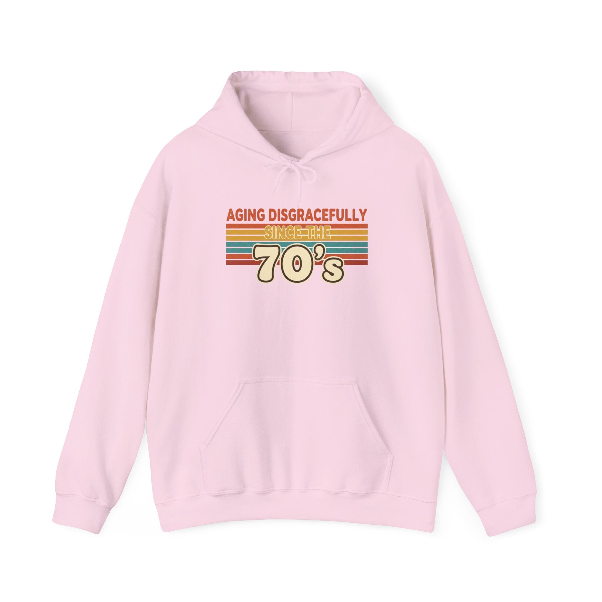 Aging Disgracefully 70s Hoodie | Midlife Humour |  Midlife Motivation | Gift for Women 40 50 60