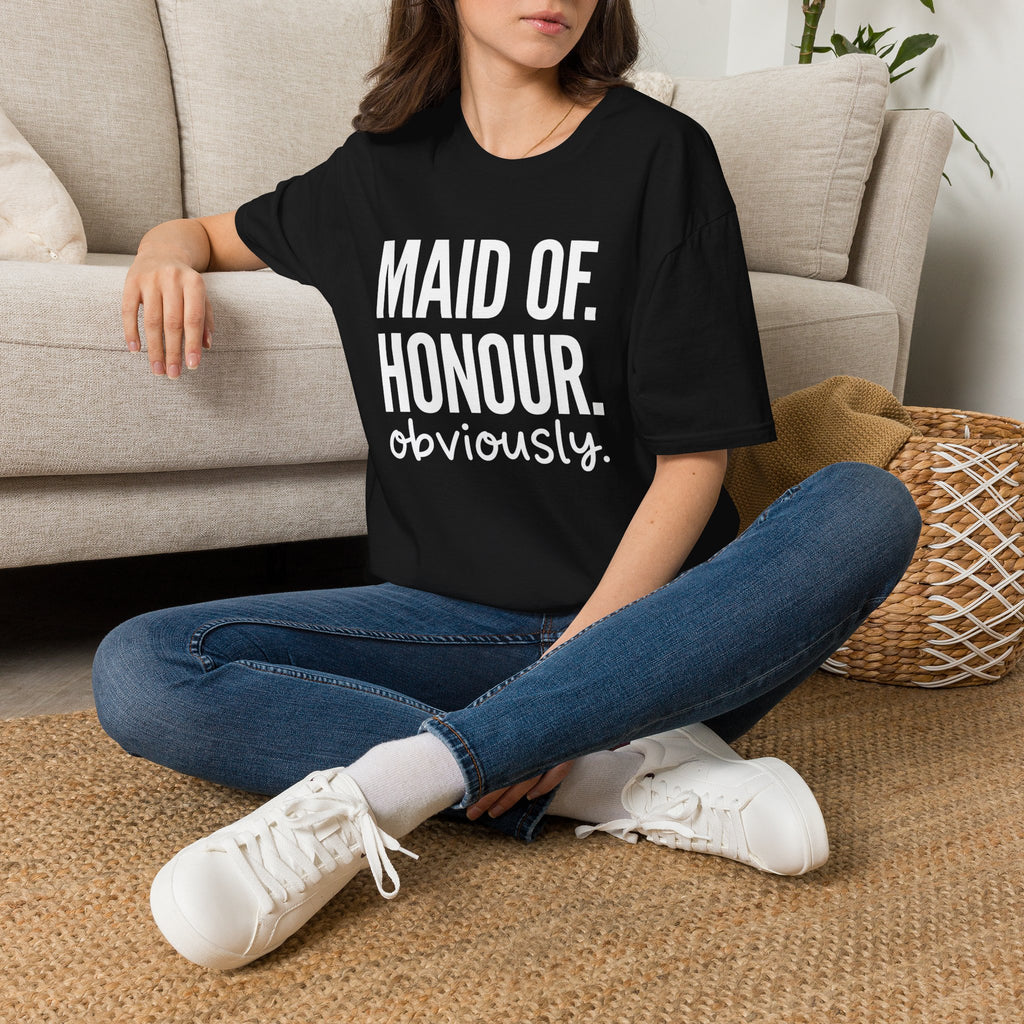 MAID OF HONOUR. T-Shirt — Humorous Groomsmens' Wedding Tee