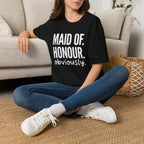 MAID OF HONOUR. T-Shirt — Humorous Groomsmens' Wedding Tee