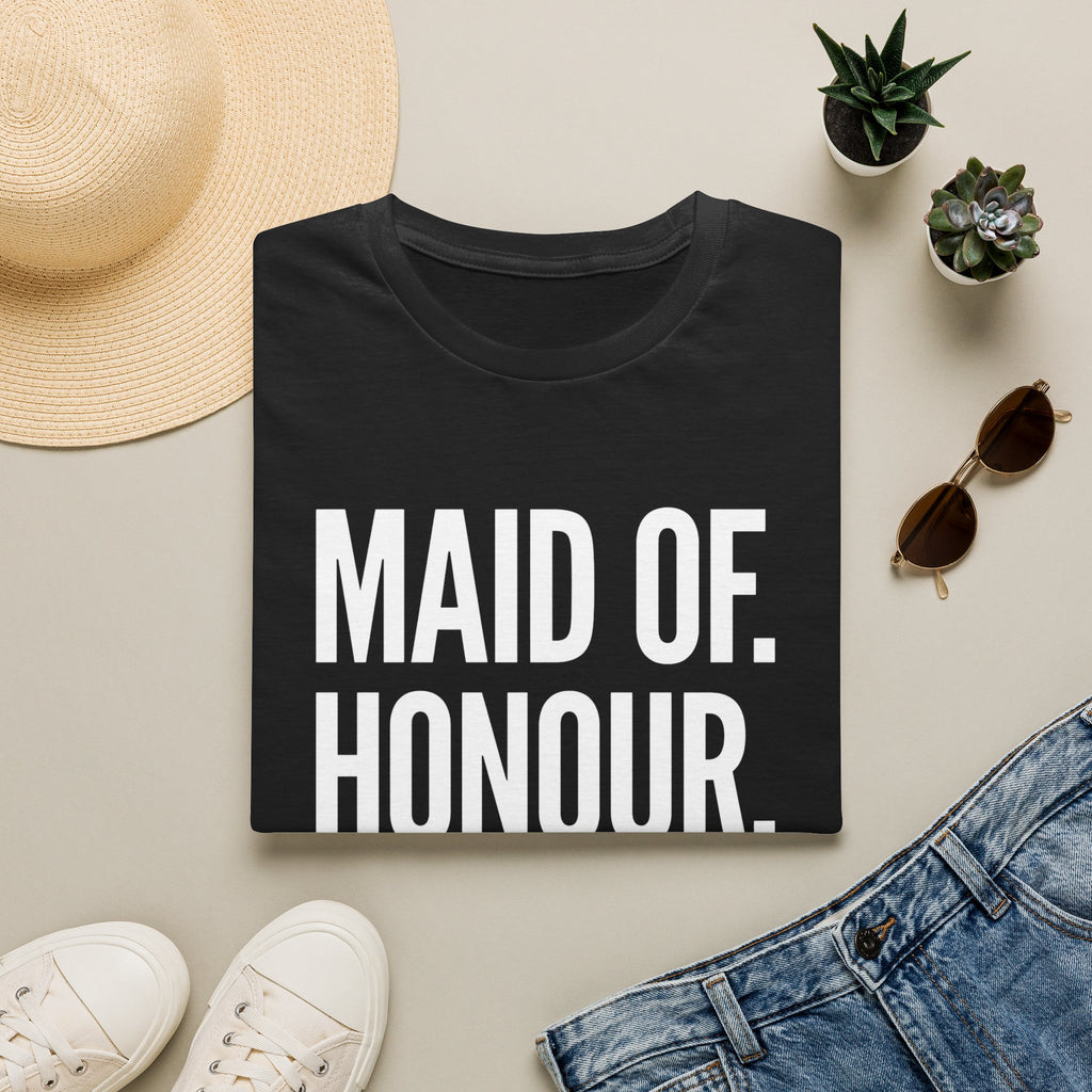 MAID OF HONOUR. T-Shirt — Humorous Groomsmens' Wedding Tee