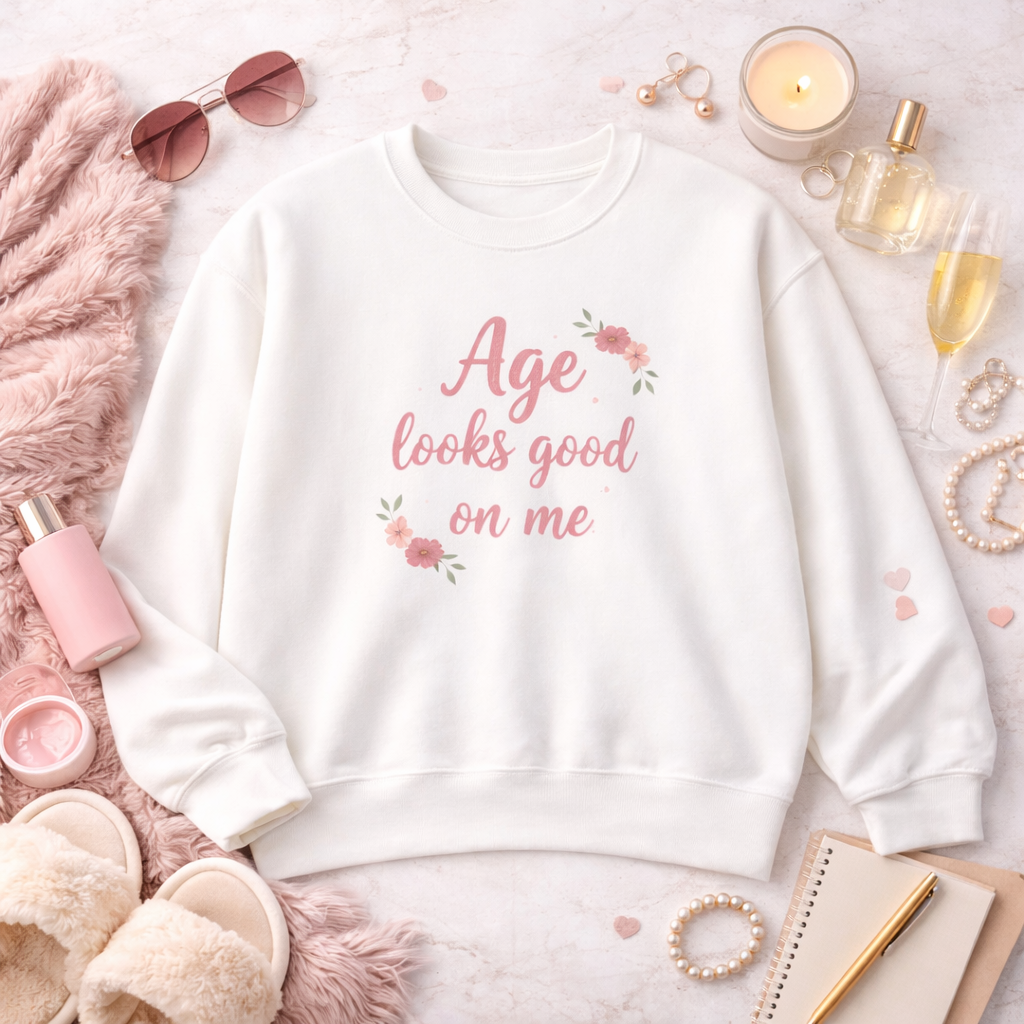 Age Looks Good on Me | Empowering Women’s Sweatshirt | Midlife Motivation | Gift for Women 40 50 60